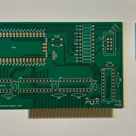 Apple II VGA card PCB gold plated ENIG
