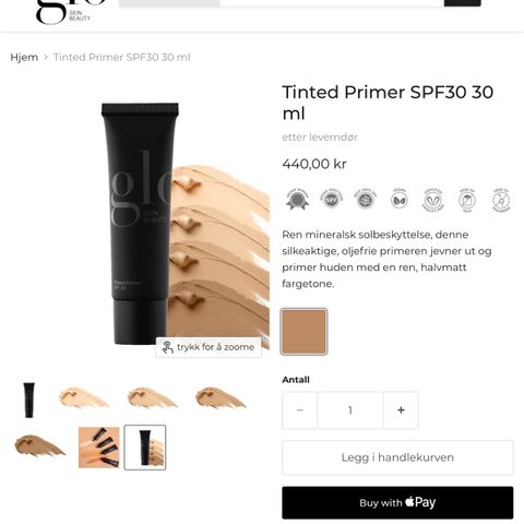 Glo skin beauty tinted primer farge light