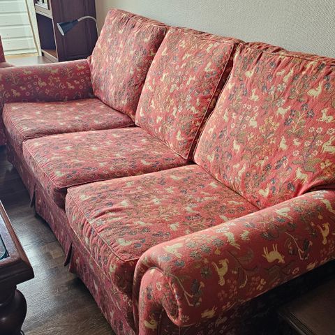 Retro sofa og lenestol i god kvalitet