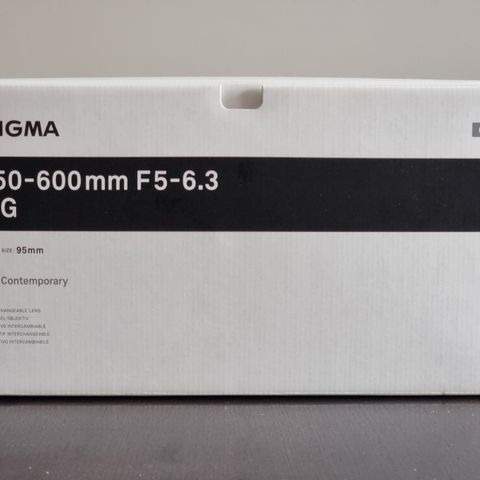 Sigma 150-600 mm f/5-6.3 (Nikon-fatning)