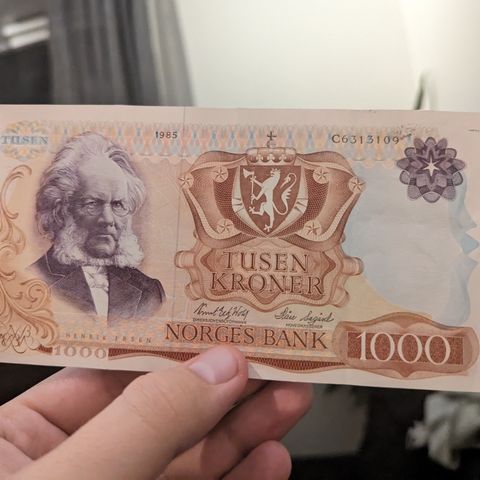 Kjøper gamle norske 1000-kroner