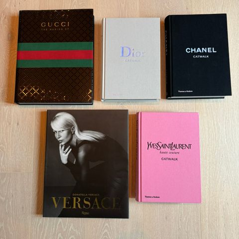Coffee table bøker, Chanel, Gucci, Dior, Versace ++