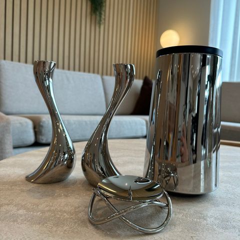 Georg jensen lysestaker og Rosendahl vase