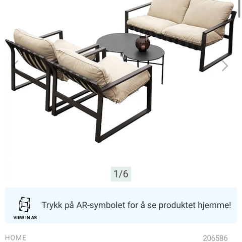 Hagemøbler. Sofa, 2 stoler og bord