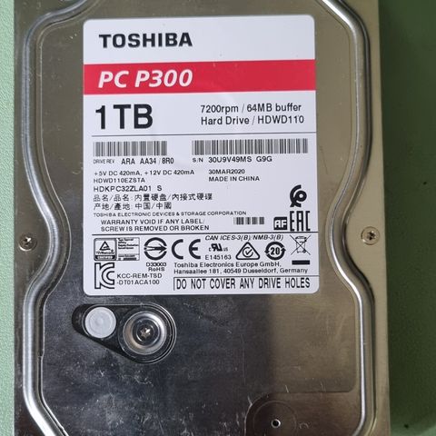 Toshiba hard disk