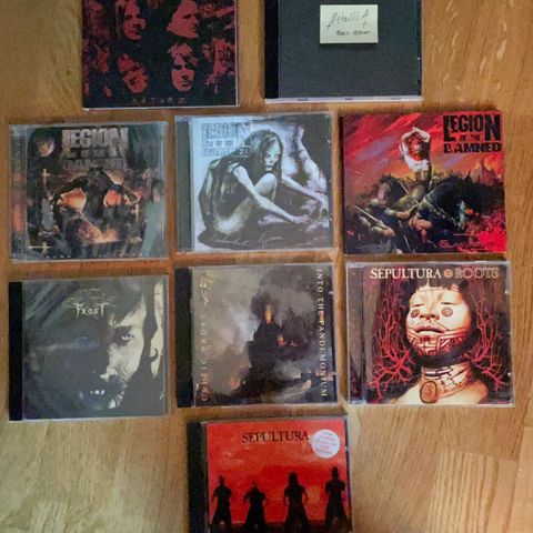 Thrash Metal cd’er selges (Metallica, Sepultura, Celtic Frost, Voivod, LotD)