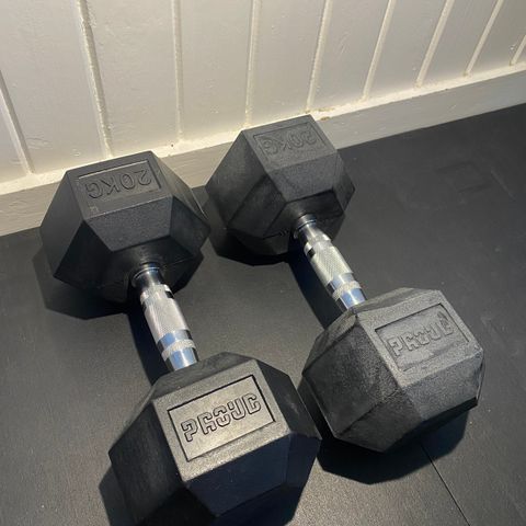 Ny pris! 20 kg Hex manualer / dumbbells - splitter nye!