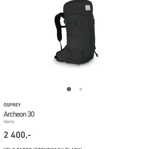 Osprey archeon 30 sekk Tursekk backpack rucksack