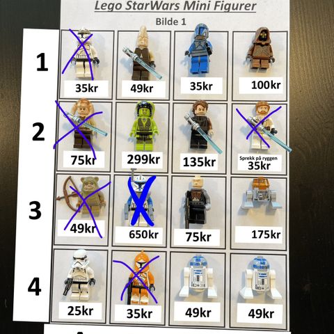 Lego Star Wars Mini Figurer! STORT UTVALG