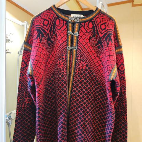 Vintage kofte i Shetland ull fra Casual str. XL