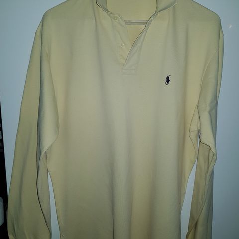 Lys gul polo ralph lauren langermet pique xl