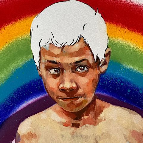 Ernest Zacharevic «Rainbow Boy»