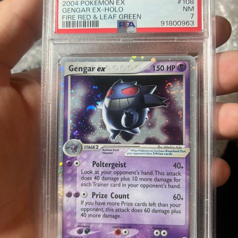 Gengar ex fire red leaf green psa 7