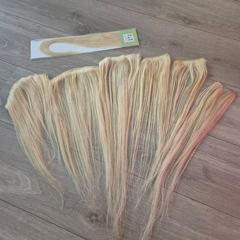 Hair extensions clips 50cm ekte hår