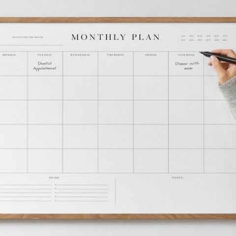 Monthly planner plakat