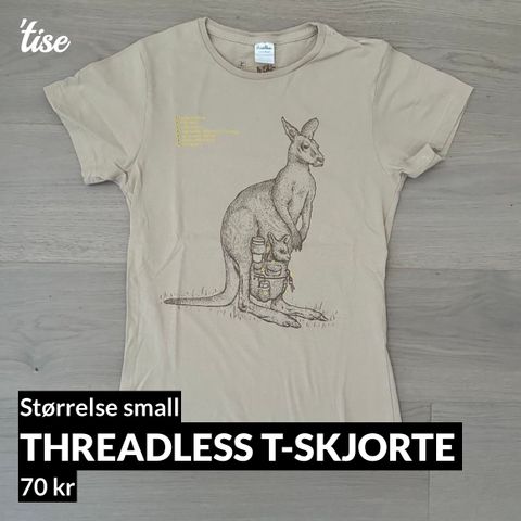 Threadless t-skjorte (str S)