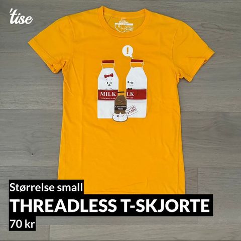 Threadless t-skjorte (str S)