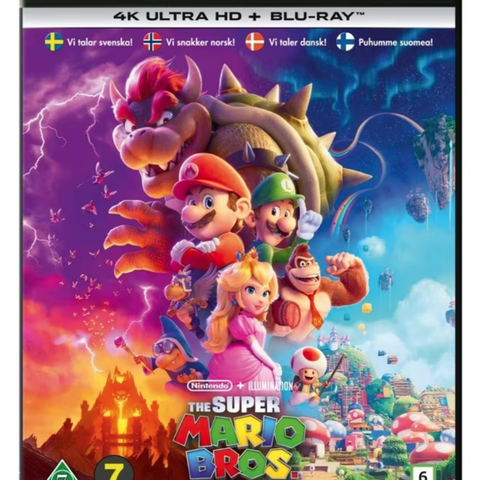Super Mario Bros. Filmen - 4K Ultra HD + 2K Blu-ray (forseglet)