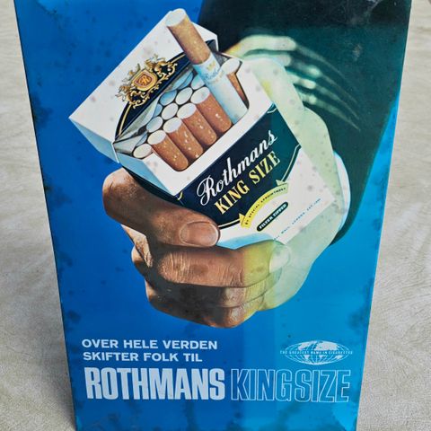 Rothmans sigarett reklamd / tobakk reklame