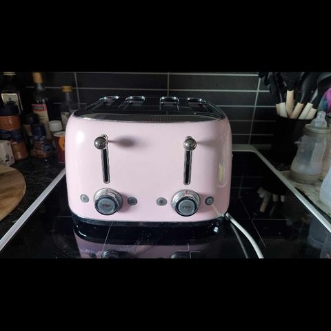 SMEG Dobbel brødrister Rosa