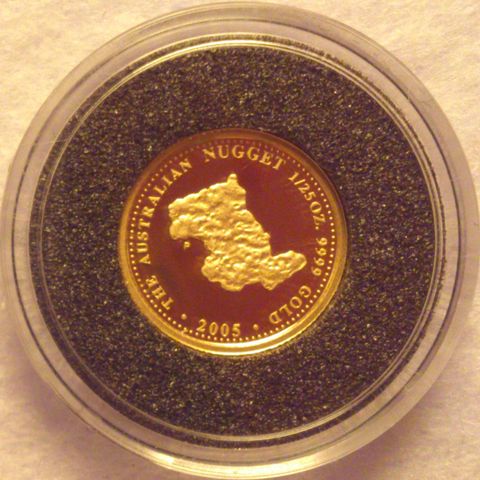 2005, The Australian Nugget, 1/25 oz, 9999 gull.