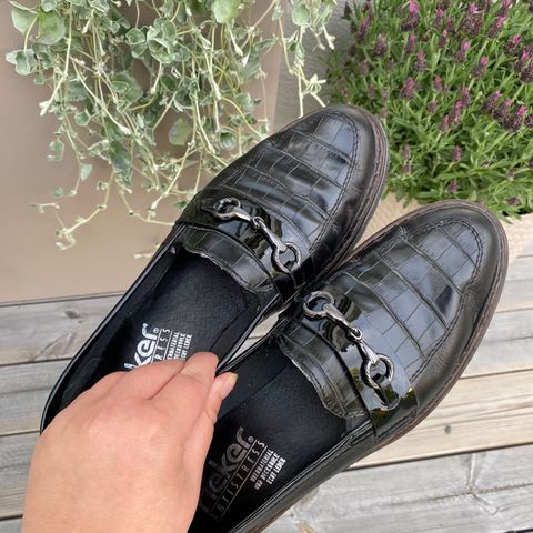 Rieker croco loafers størrelse 40