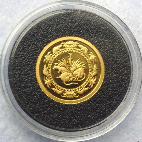 2008, Year of the mouse, 1/25 oz, 999 gull.