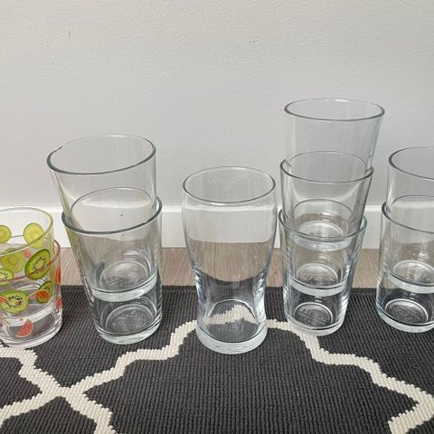 Diverse drikkeglass