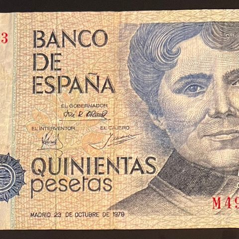 SPANIA. 500. PESETAS. P-157.  Kv. 1