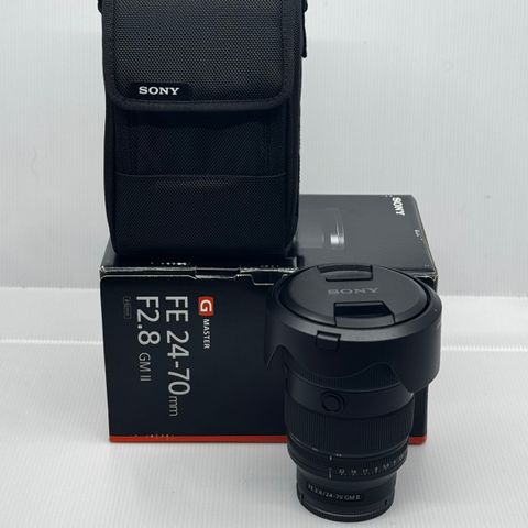 Sony FE 24-70mm F2.8 GMII (nesten ubrukt) - kvittering og forsikring