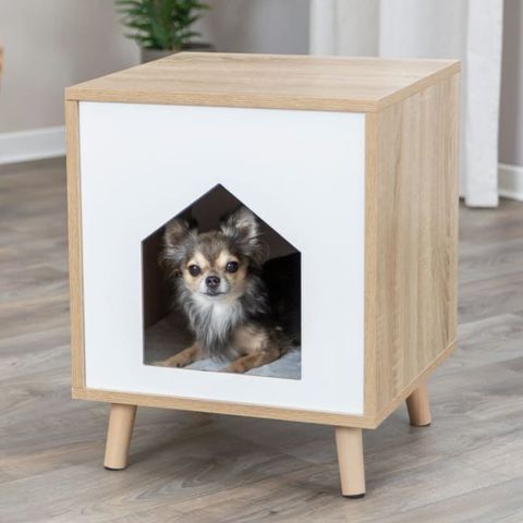 Hunde/Kattehule SOFT Edition Isa 40x50x40cm Lysebrun/Hvit