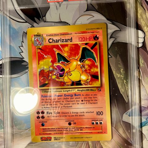 Pokemon Charizard Corocoro Jumbo Kort PSA 8