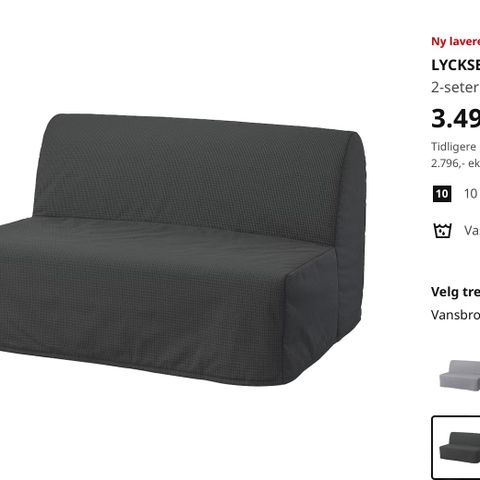 Lycksele  Lövås - IKEA Sovesofa 2 seters