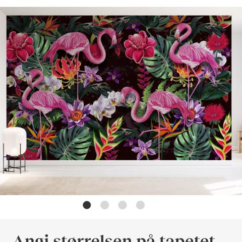 Bildetapet med flamingo