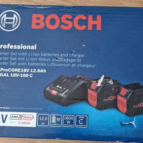 Helt ny Ubrukt BOSCH 2x ProCORE18V 12.0Ah 1 x GAL 18V