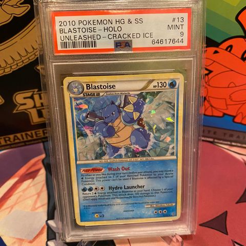 Blastoise !HOLO! #13 Cracked Ice fra Unleashed i PSA 9