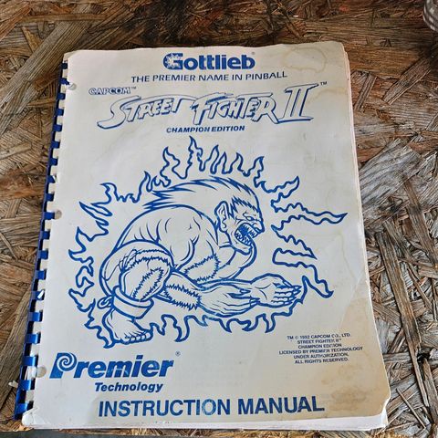 Street Fighter 2 Flipperspill Manual