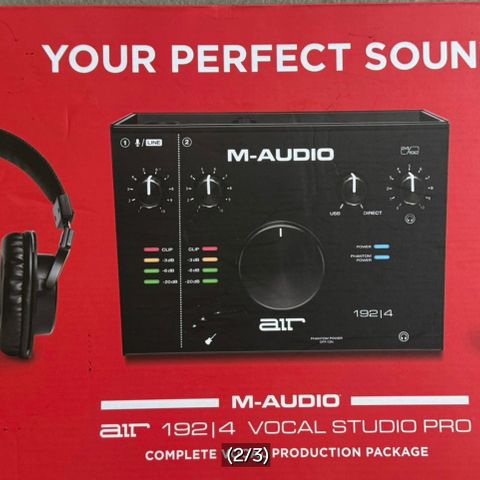 M-Audio AIR 192 4 Vocal studio pro - selges ubrukt 🎤🎙️
