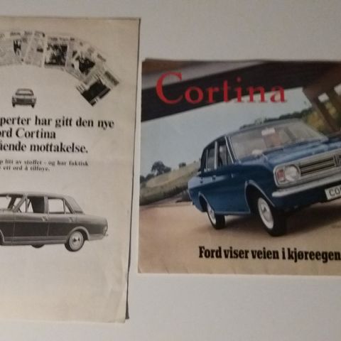 Ford CORTINA Mk 2 -brosjyre. (NORSK)