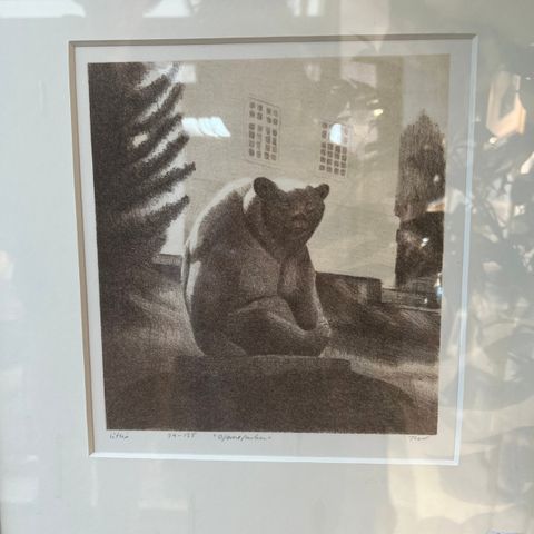 Litografi av en bjørn