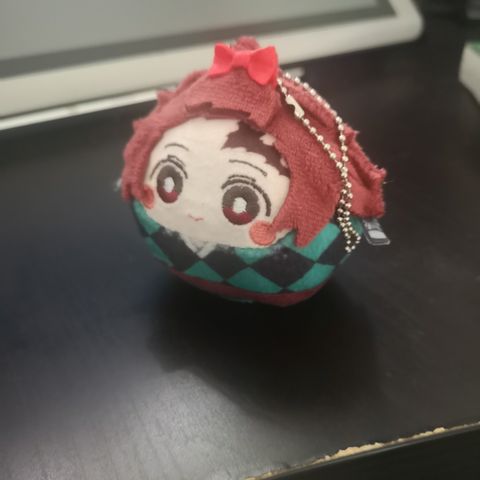 Demon slayer tanjiro plushball/Keychain hang.