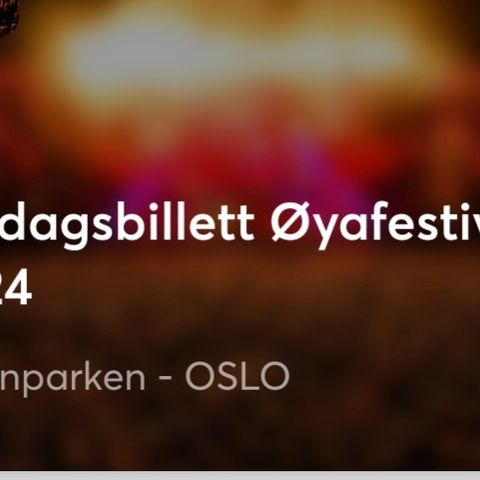 Øyafestivalen Lørdagsbillett