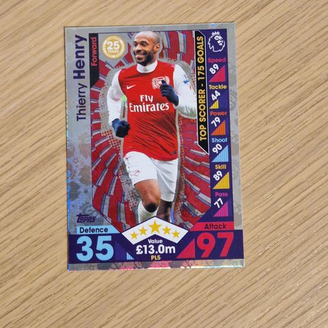 Thierry Henry Arsenal Top Scorer Holo Foil