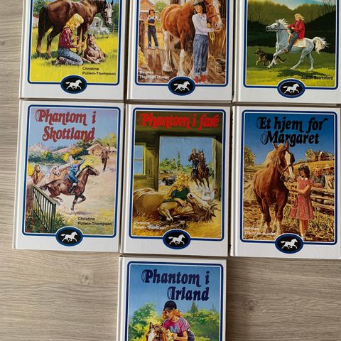 7 stk skjønnlitterære barnebøker med tema hester