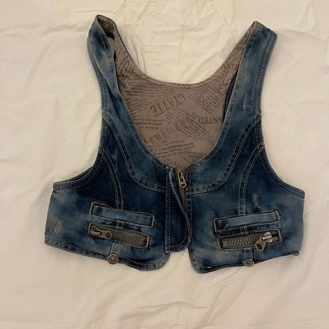 Y2K denim vest