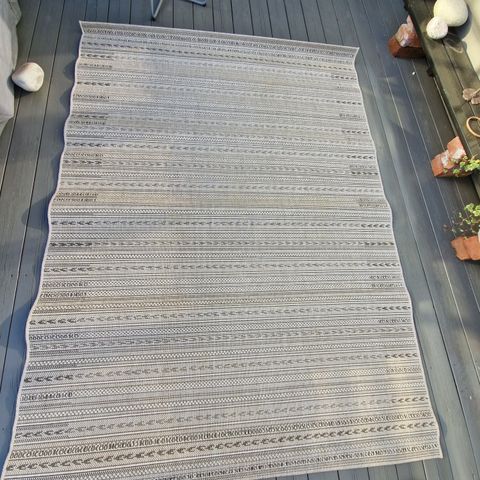 2 utetepper 160x220 gråbeige