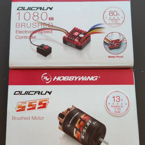 Hobbywing Quicrun 1080 g2 ESC and 555 13T (5-slot 540) motor combo