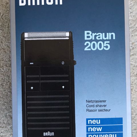 Ubrukt Braun 2005 barbermaskin m/ledning, frå 90 talet.