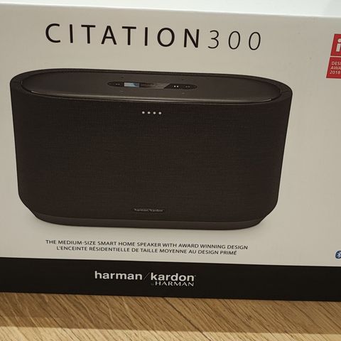 Ny Uåpnet !forseglet! Harman Kardon Citation 300 i  sort