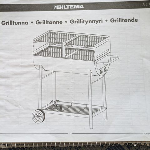 Grilltønne fra Biltema, helt ny